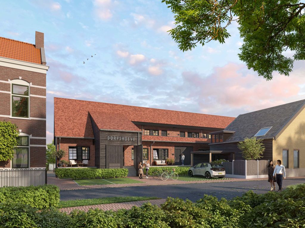 Dorpshoeve Exterieur impressie voorzijde links