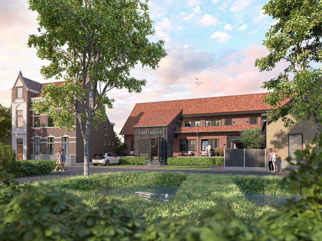 Dorpshoeve Exterieur impressie voorzijde rechts